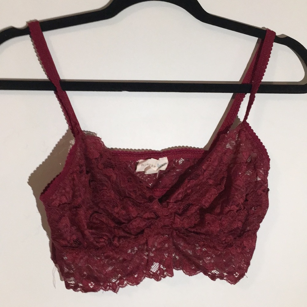Maroon Lace Bra